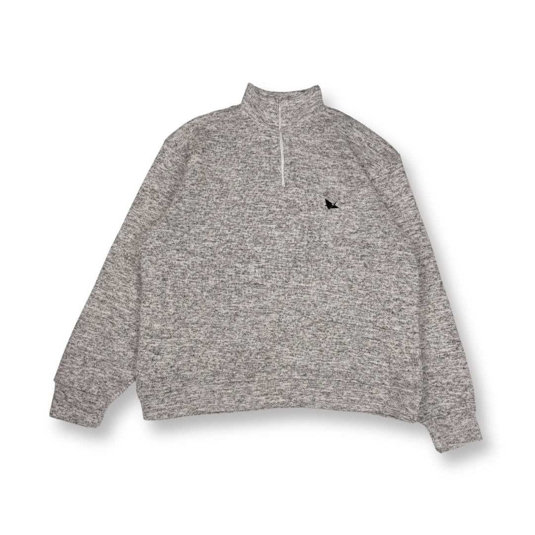 Heather Grey Marled Quarter-Zip Pullover