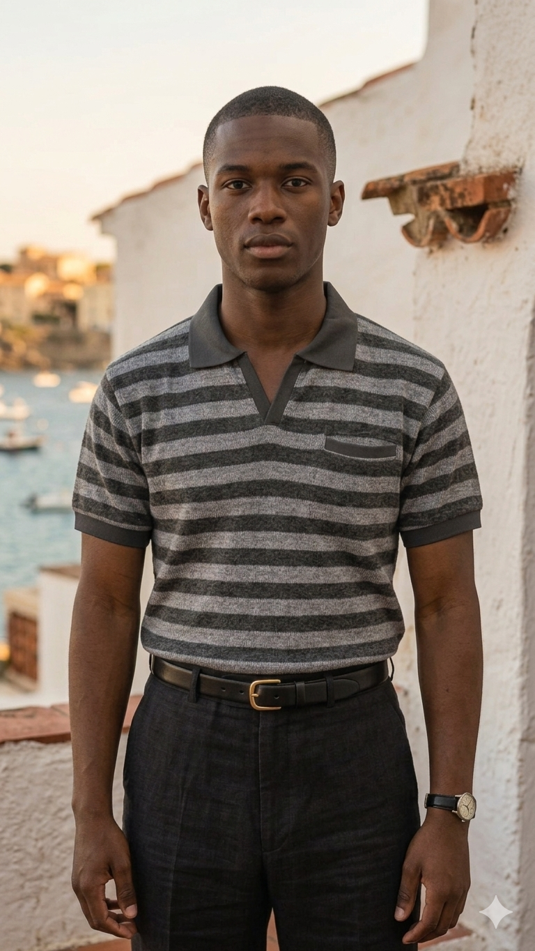 Draint Varsity Polo (Textured Stripe)