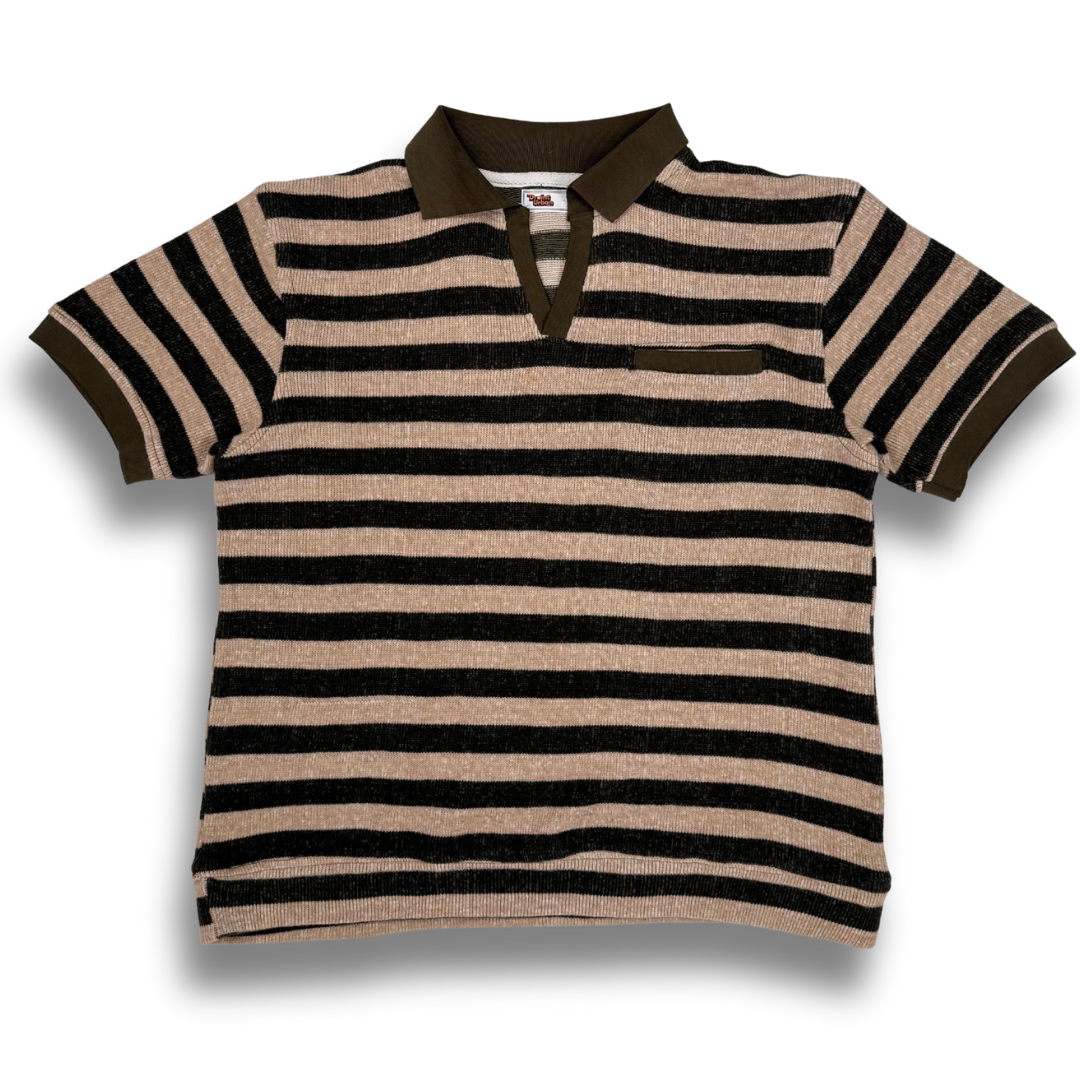 Draint Varsity Polo (Textured Stripe)